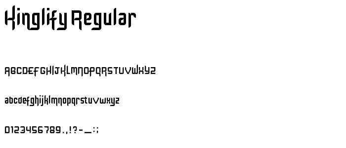 Kinglify Regular font